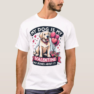 Camiseta Labrador Balloon Buddies - Dia de os namorados Can