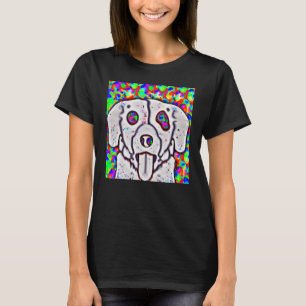 Camiseta Labrador branco, pufe de cachorrinho fofo Labr
