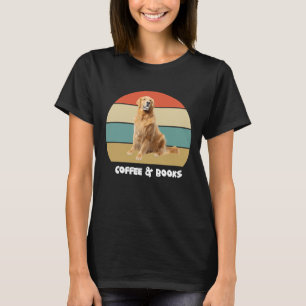 Camiseta Labrador Café E Livros Vintage Labrador Retriev