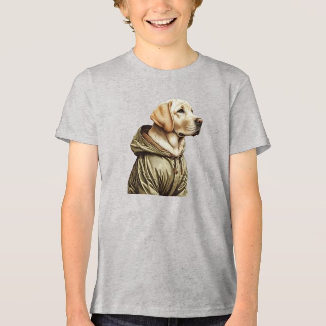 Camiseta Labrador/cão à caça (Frente)