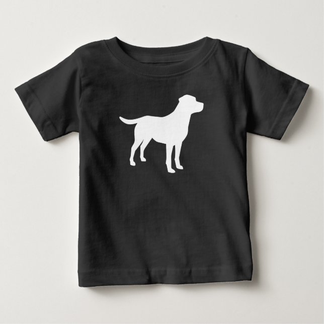 Camiseta Labrador Chá de fraldas Cão Cinza Lab Sexo Neutro (Frente)