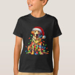 Camiseta Labrador Christmas Lights Santa Hog Lover<br><div class="desc">Labrador Christmas Lights Santa Hog Lover</div>