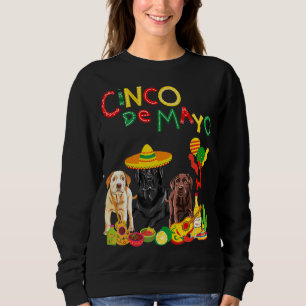 Camiseta Labrador Cinco De Mayo Chocolate Black Lab