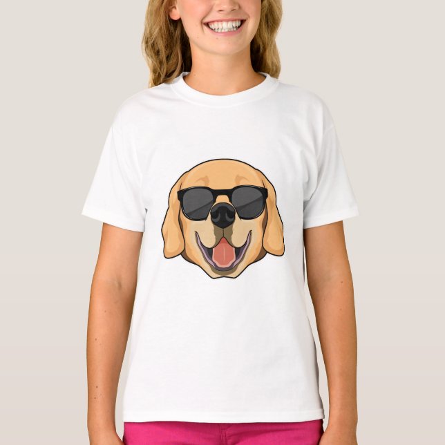 Camiseta Labrador com óculos de sol (Frente)