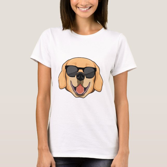 Camiseta Labrador com óculos de sol (Frente)