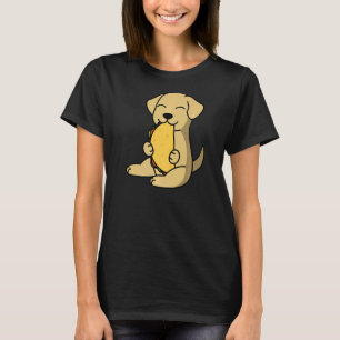 Camiseta Labrador Comendo Um Cachorro De Taco
