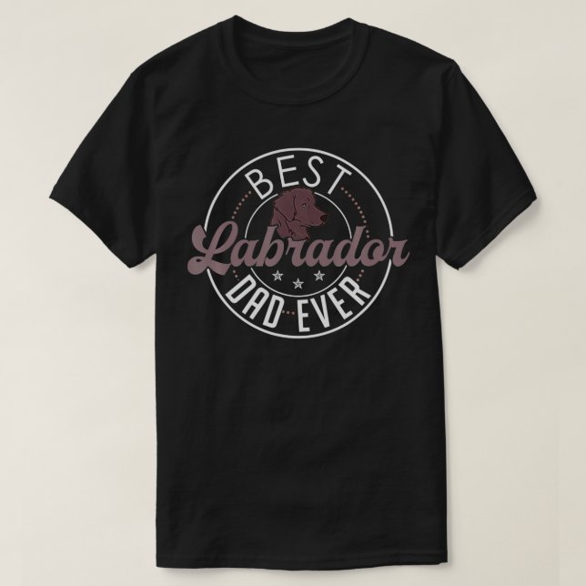 Camiseta Labrador Dad  Funny Father's Day Lab Retriever Dog (Frente do Design)
