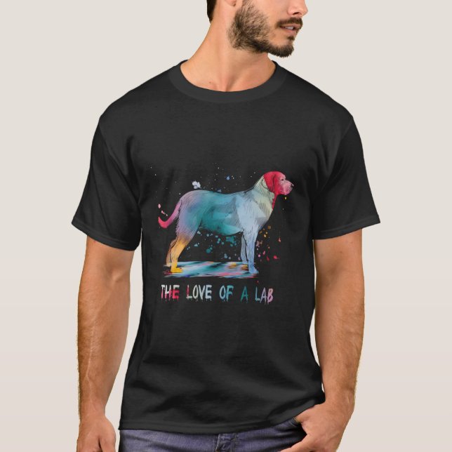 Camiseta Labrador De Amor Com Laboratório De Chocolate E Am (Frente)