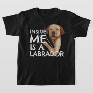 Camiseta Labrador Dentro Me Rouba Crianças Engraçadas Gift