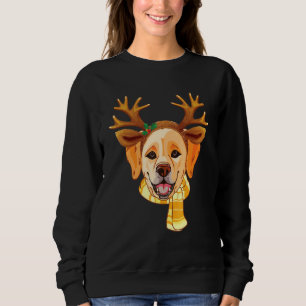 Camiseta Labrador Dog Christmas Reindeer Antlers Xmas