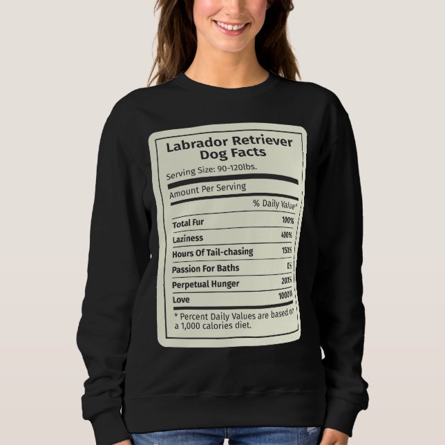 Camiseta Labrador Dog Facts (Frente)