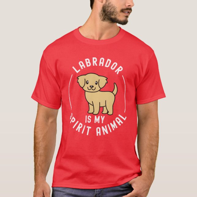 Camiseta Labrador É Meu Amigo Animal Espiritual (Frente)
