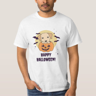 Camiseta Labrador Em Cachorros Bons Felizes Halloween