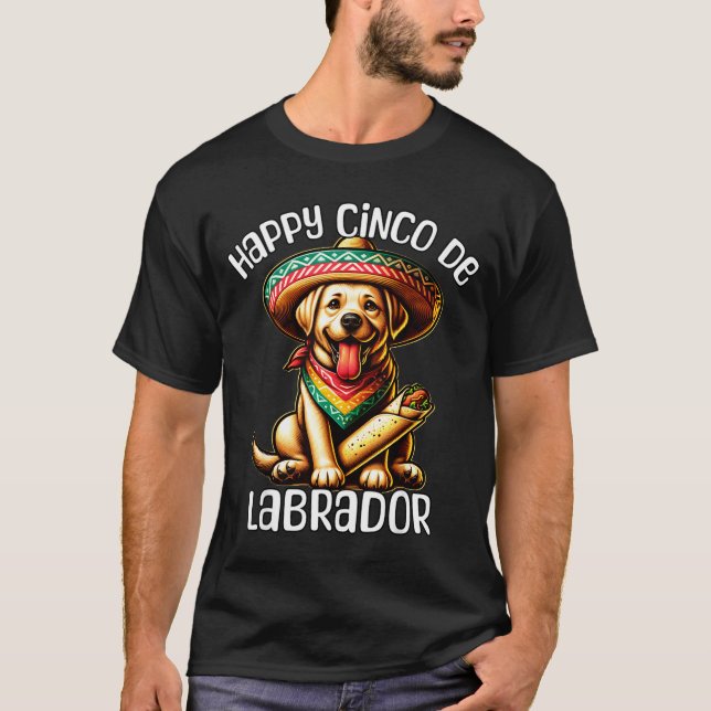 Camiseta Labrador feliz cinco de maio  (Frente)