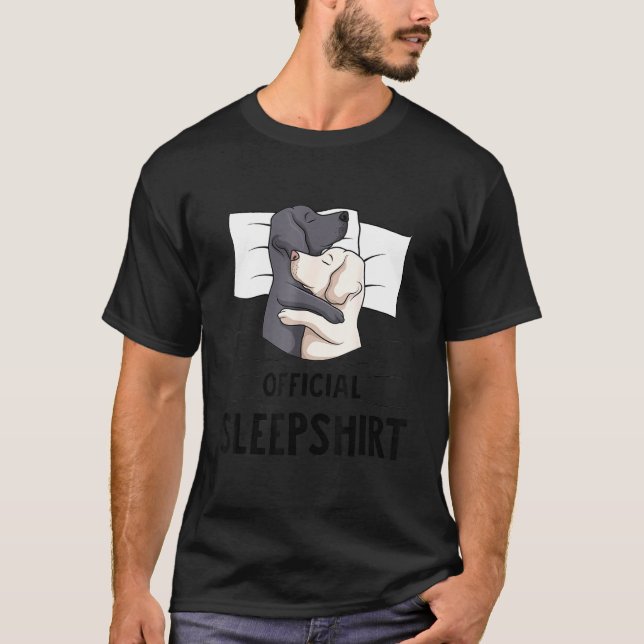 Camiseta Labrador Funny Labrador Cachorro Oficial Dormindo (Frente)