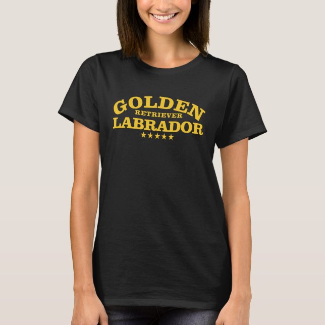 Camiseta Labrador Golden Retriever Dog Letters Text Typogra (Frente)