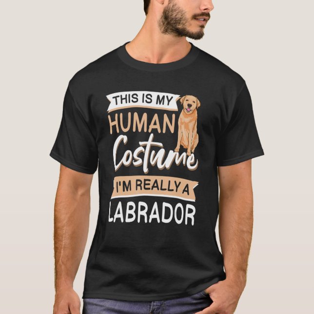 Camiseta Labrador Halloween Dog Roupa Para Proprietário Do  (Frente)