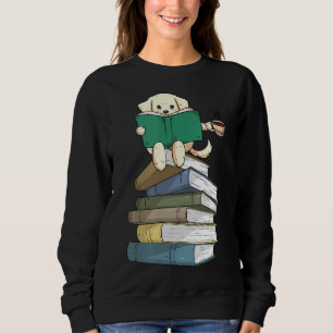 Camiseta Labrador Livros Café Leitura Amarelo De Cachorro