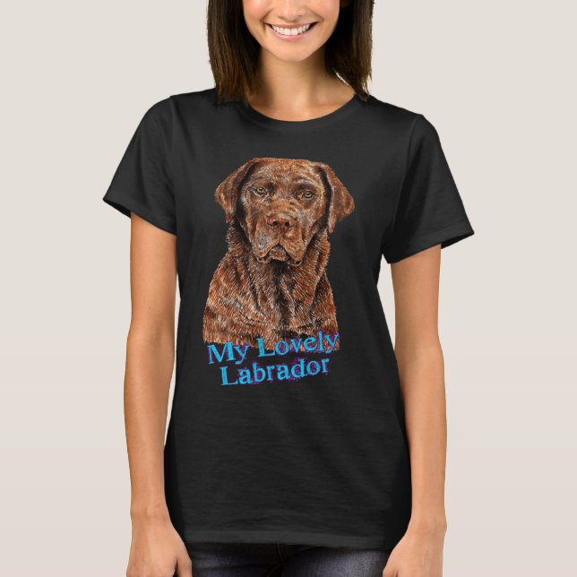 Camiseta Labrador Lovely Chocolatey Dog (Frente)