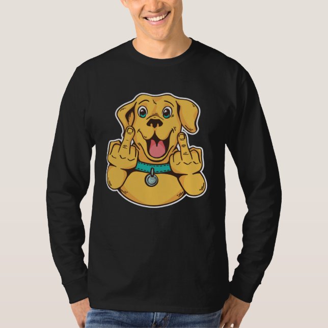 Camiseta Labrador middle finger retriever (Frente)