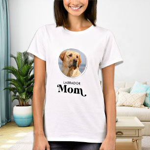 Camiseta Labrador MOM Foto Personalizada De Cachorro Cachor