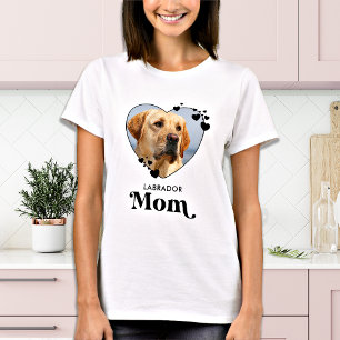 Camiseta Labrador MOM Personalizado Pet Fotografia do Pet L