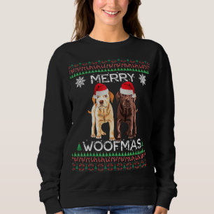 Camiseta Labrador Natal Ugly Yellow Lab Chocolate Labra