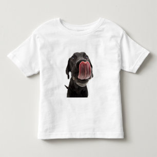 Camiseta Labrador Negro A Soltar O Nariz