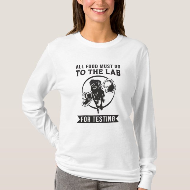 Camiseta Labrador O Laboratório Para Testar O Cachorro Do R (Frente)