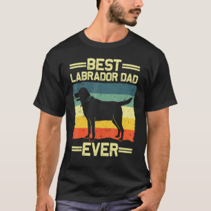Camiseta Labrador Para Homens Pai Black Lab Yellow Labrador