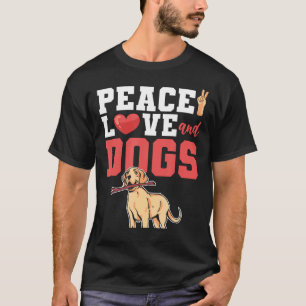 Camiseta Labrador Peace Love And Dogs
