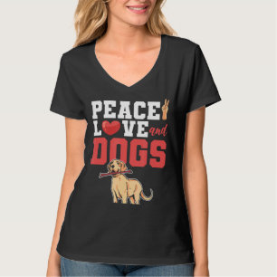 Camiseta Labrador Peace Love And Dogs