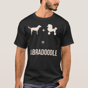 Camiseta Labrador + Poodle = Labradoodle Puppy Dog Silhouet