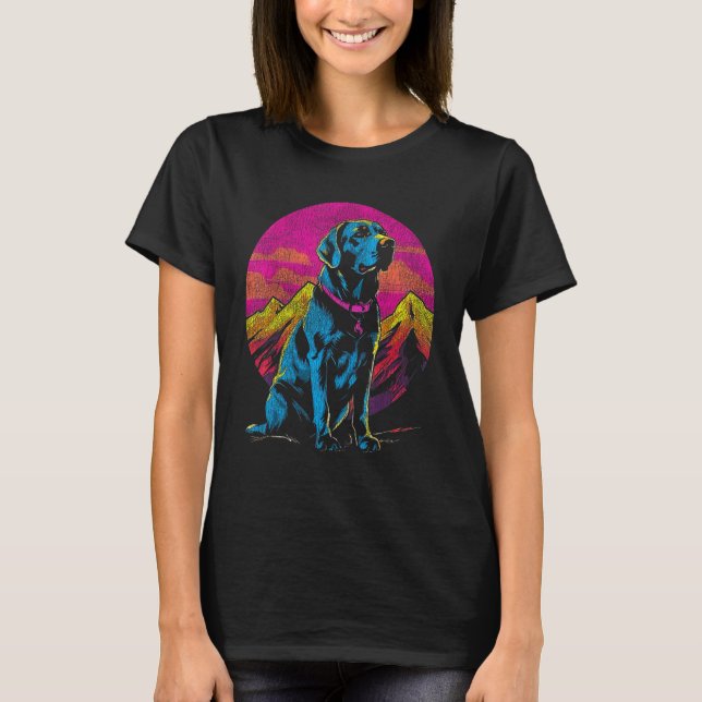 Camiseta Labrador Pop De Arte Para Cachorros (Frente)