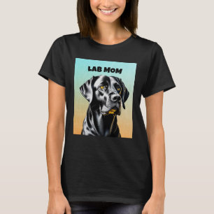 Camiseta Labrador Preto   Mãe de Lab e Amante de Cachorros