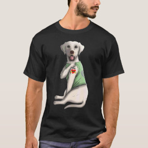 Camiseta Labrador Retriever Adoro mamãe Tatuagem Cachorro d