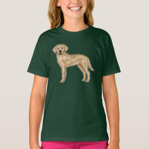 Camiseta Labrador Retriever Amarelo Cachorro Lab Cartoon Ad