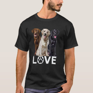 Camiseta Labrador Retriever Amarelo Preto Chocolate