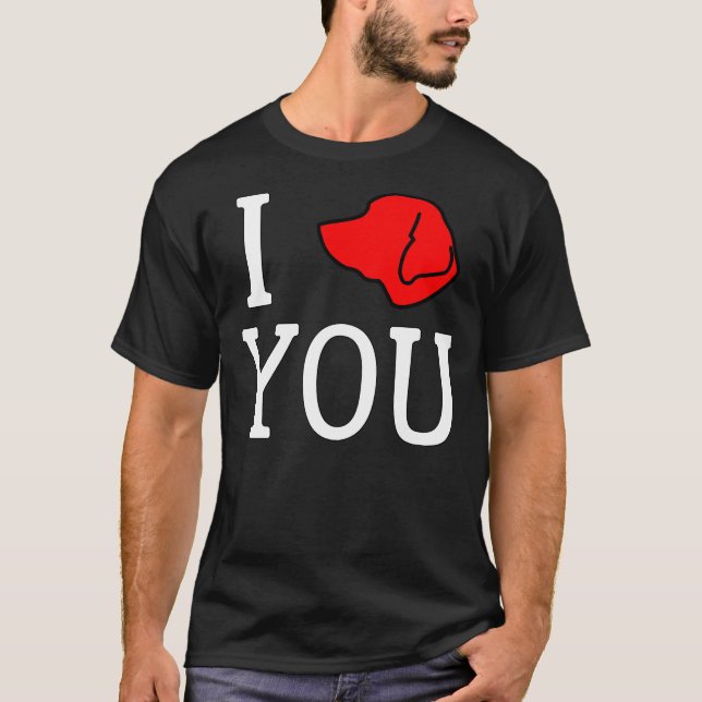 Camiseta Labrador Retriever Amo-Te (Frente)