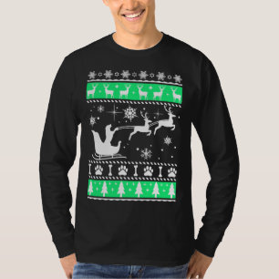 Camiseta Labrador Retriever Andando no Natal