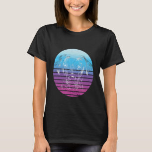 Camiseta Labrador Retriever Arte de Cão Gradiente Retro Ama