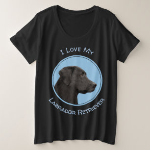 Camiseta Labrador Retriever Black Pintura Original
