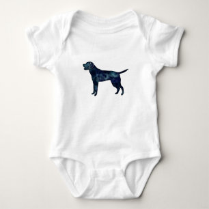 Camiseta Labrador Retriever Black Watercolor Silhouket
