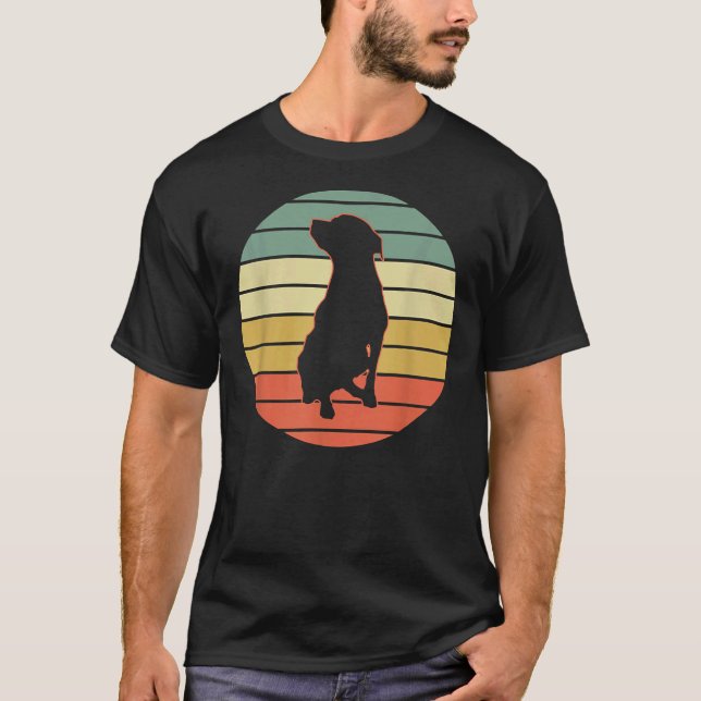 Camiseta Labrador Retriever Black Yellow Lab Retro (Frente)
