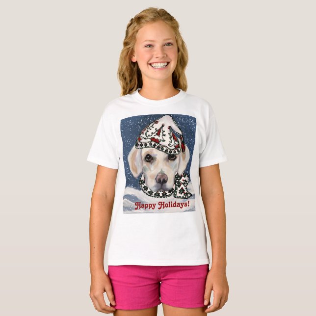 CAMISETA LABRADOR RETRIEVER BRANCO (Frente Completa)