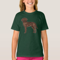 Labrador Retriever Brown Adorável Cachorro Cartoon
