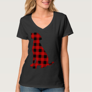 Camiseta Labrador Retriever Buffalo Xadrez Cão de Natal