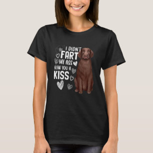 Camiseta Labrador Retriever Cachorro Cute Fart Blew Kiss