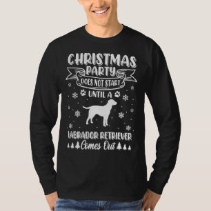 Camiseta Labrador Retriever Cachorro Festa de Natal Proprie