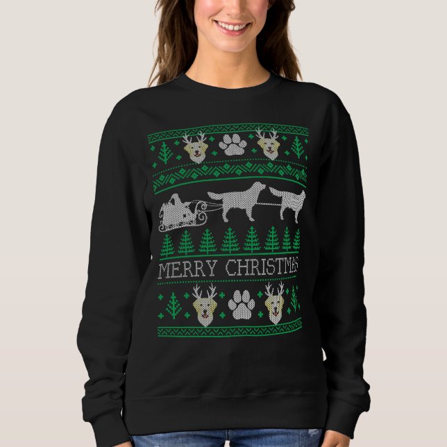 Camiseta Labrador Retriever Cachorros Feios de Natal (Frente)